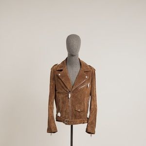 Zara Tan Leather Jacket XL